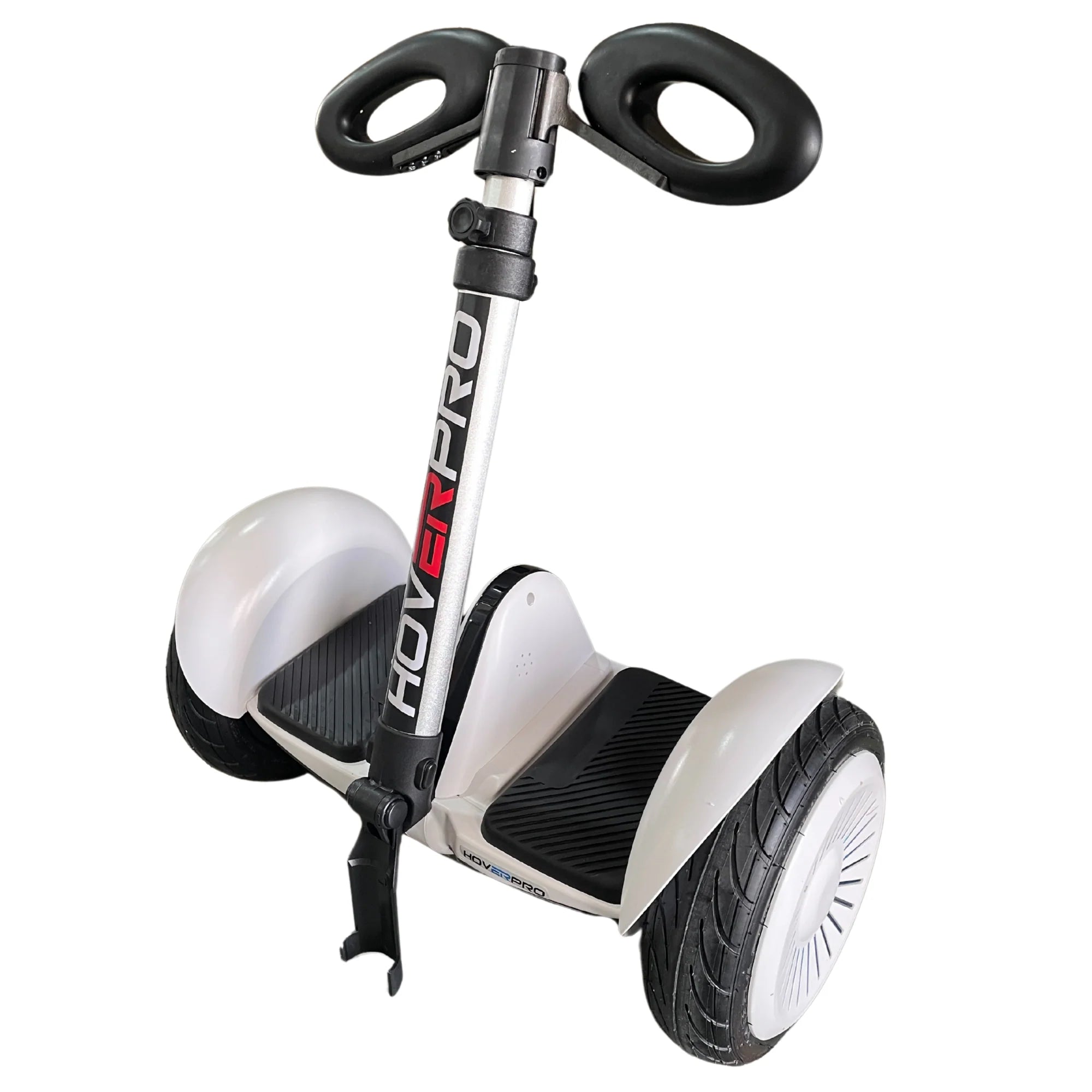 Hoverpro Self-Balancing Scooter with Adjustable Handle Bar – White Hybrid Duo Miniseg White with Handle Hoverboard