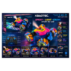 XBAOTEC 2.4G Induction Remote Control Spray & Light Stunt Car for Kids