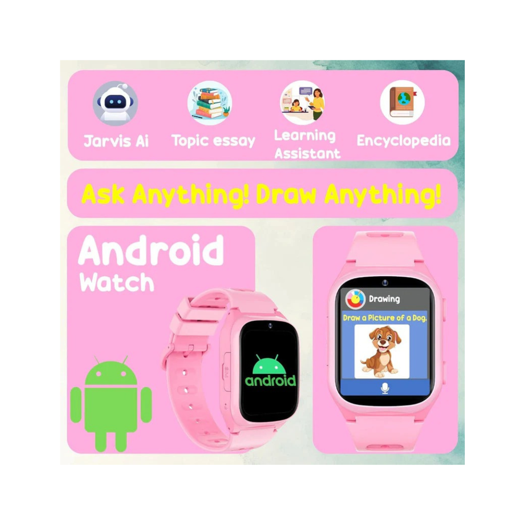 Spiky Chimera Android Smartwatch with Built in Jarvis AI Pink