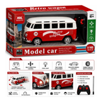Retro Wagon 1:16 Scale Remote Control Model Car with Lights – Red & White
