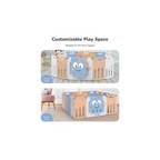 R For Rabbit Joyland Playard For Kids 14-Panel Playard Sturdy and Stable Structure Blue Orange