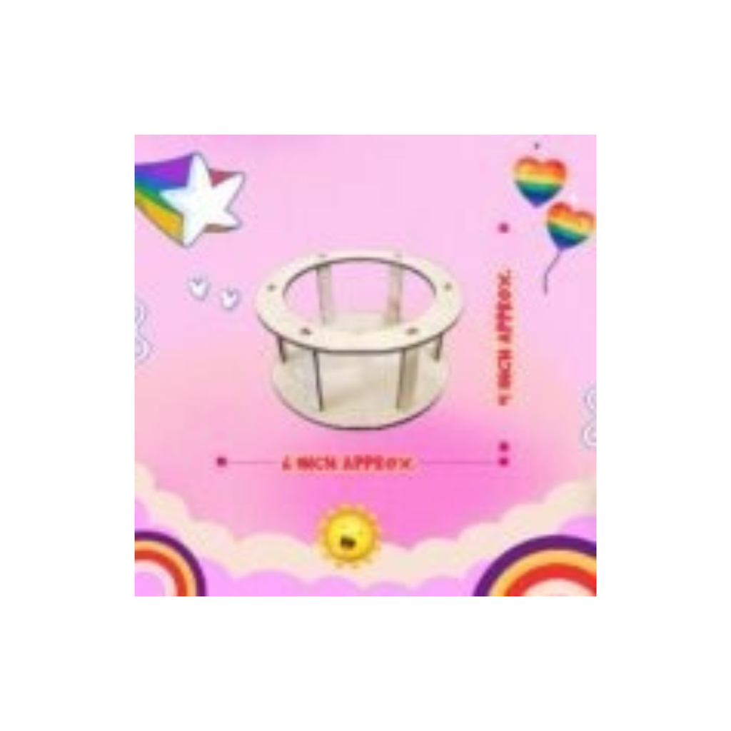 Kreeda DIY Rainbow Basket Making Kit  Circular & Rectangular DIY Wooden Basket Frames