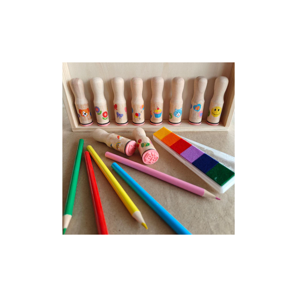 Open Ended My Wooden Chunky Joyful Stampers