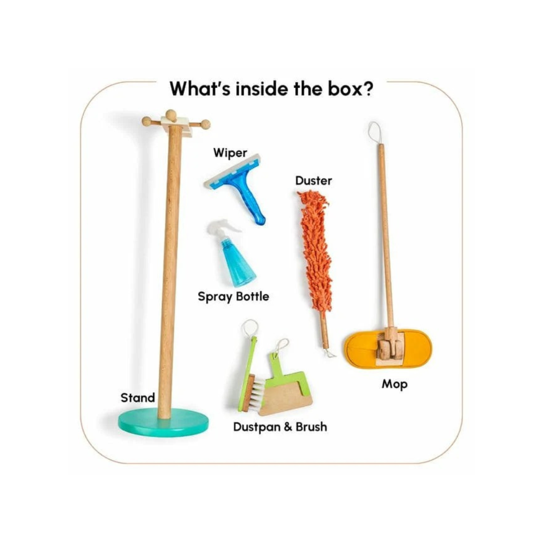 Curious Cub Wooden Cleaning Set