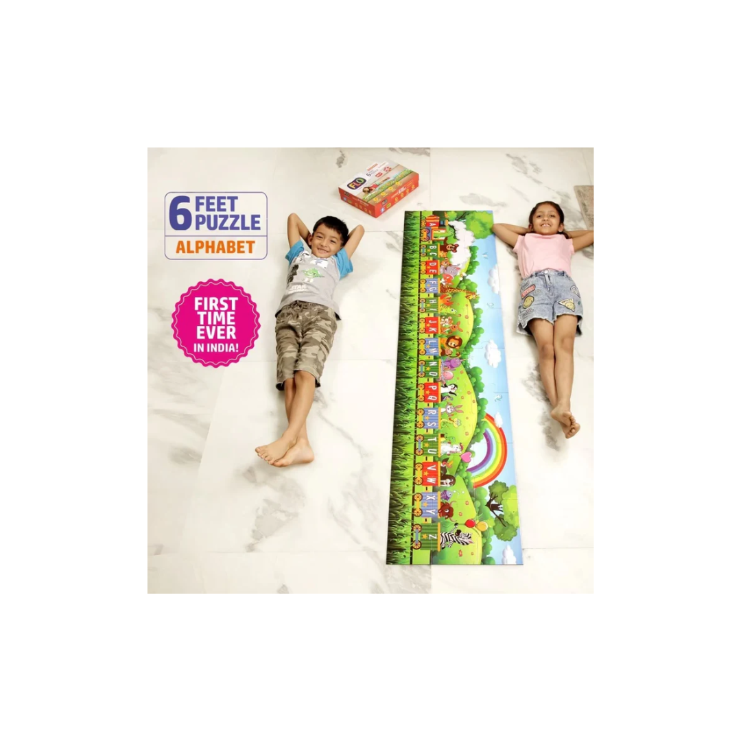 Flo 6 Feet Puzzle Alphabet Floor Puzzle for kids, Multicolour, 2Y+