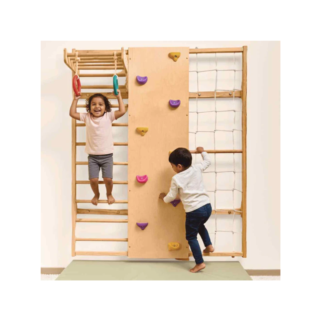 Curious Cub Wooden Wall Mounted Jungle Gym