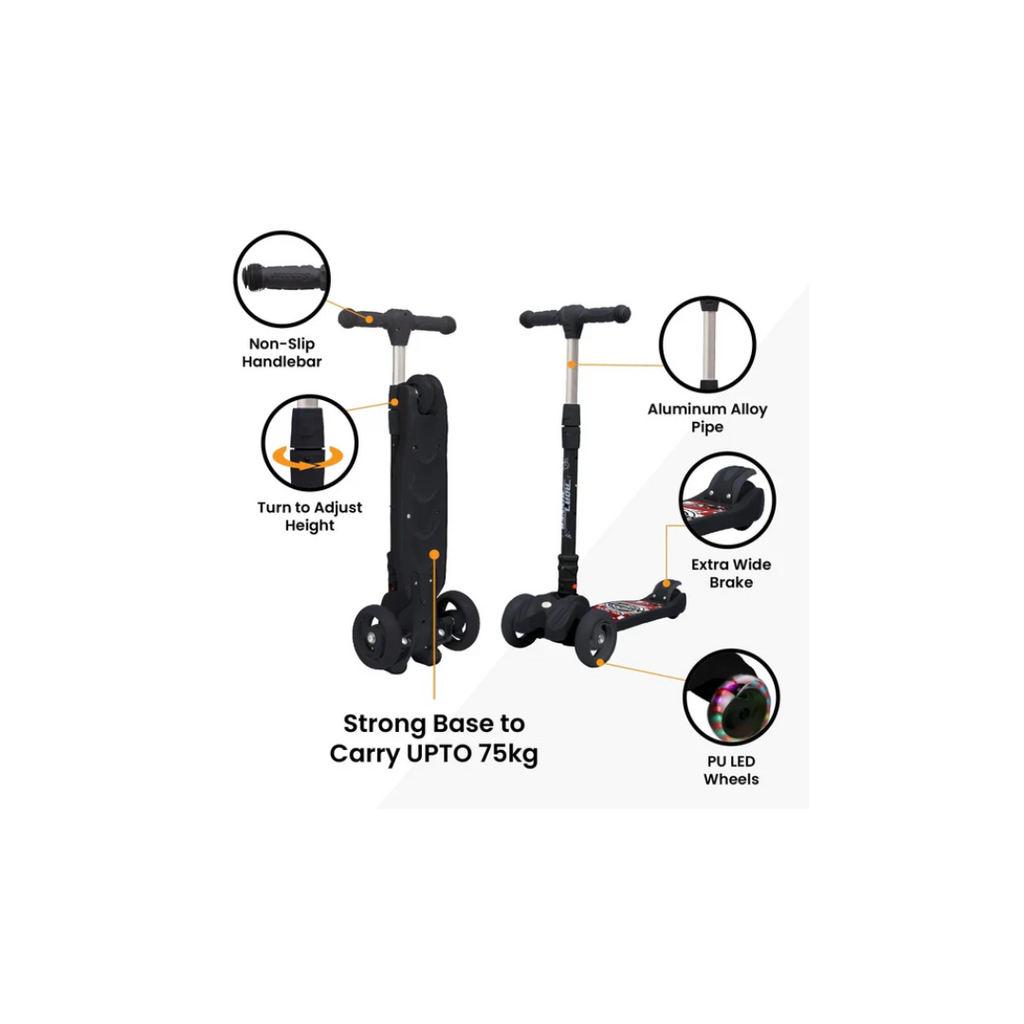 R for Rabbit Road Runner The Smart And Smooth Kids Scooter - Black