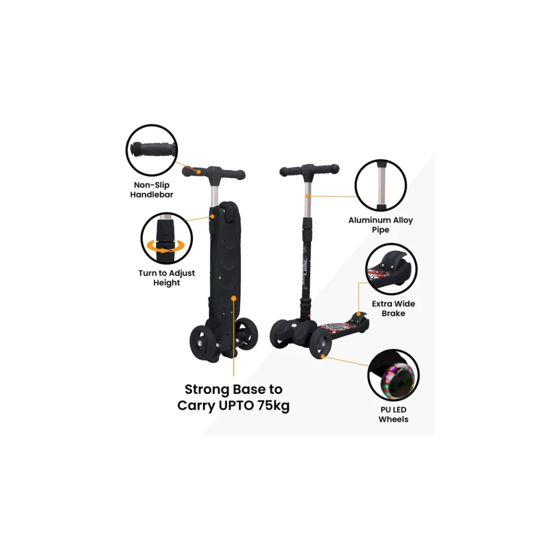R for Rabbit Road Runner The Smart And Smooth Kids Scooter - Black