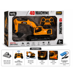 Remote Control 4D Machine Metal Die-Cast RC Excavator Construction Vehicle