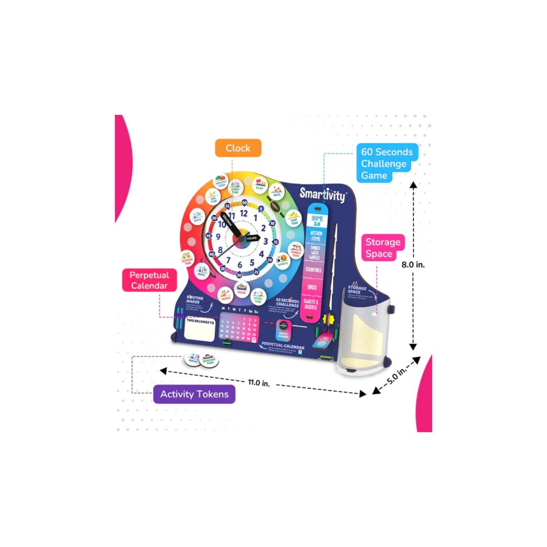 Smartivity DIY Interactive Clock with Stationary Organiser