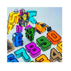 Gooeke Distortion  Number Puzzle Board with Transforming Robot