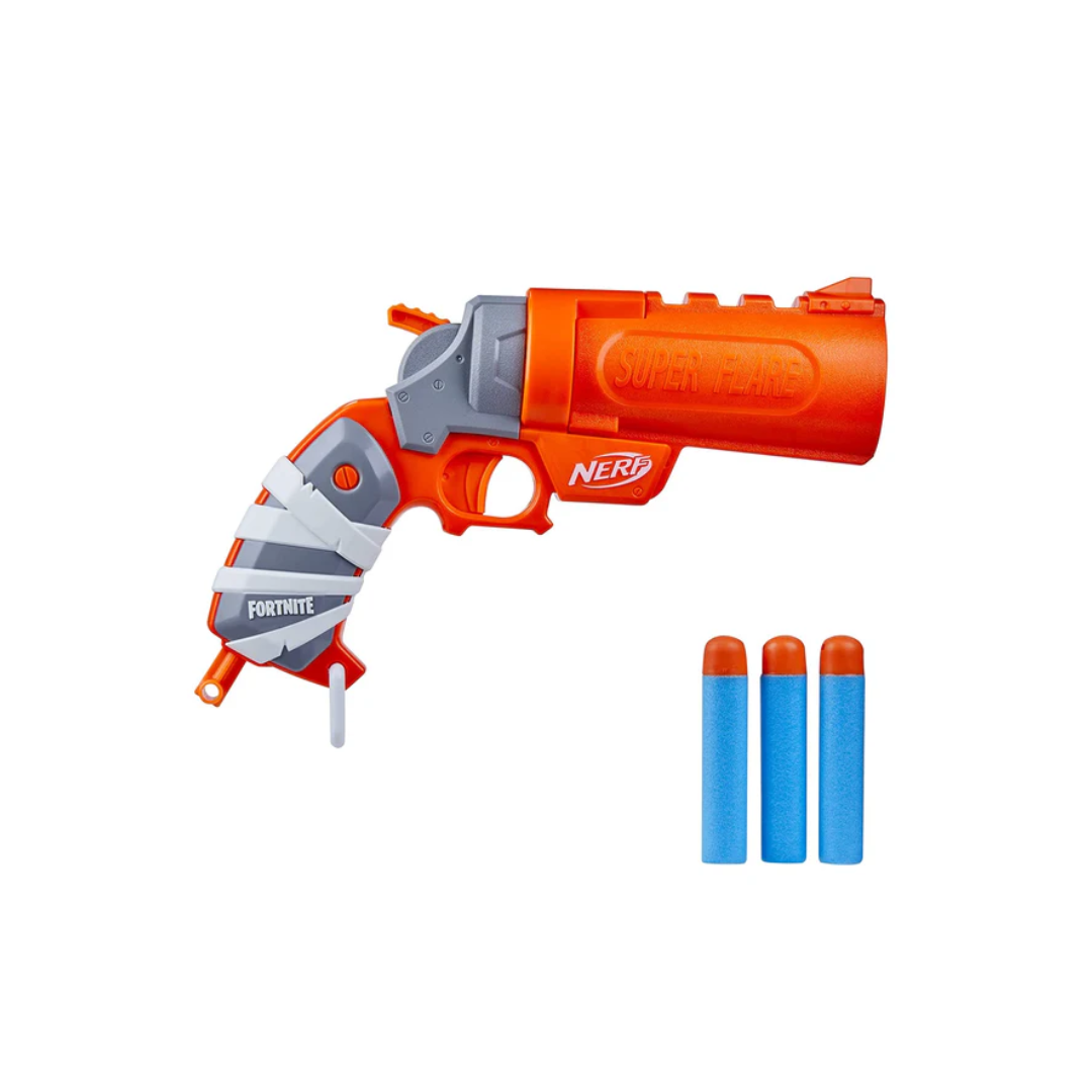 Hasbro NERF Fortnite Flare Dart Blaster including 3 Mega Darts
