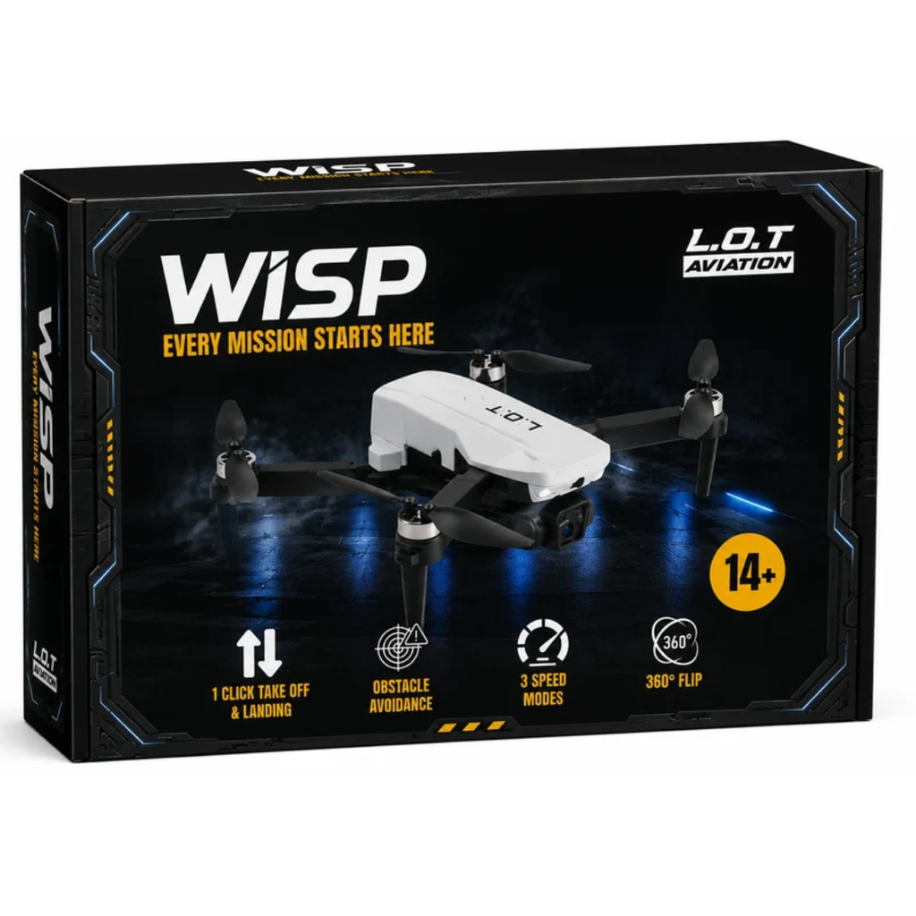 L.O.T Aviation WISP RC Drone with Dual Camera, Obstacle Avoidance & 360° Flip