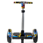 Hoverpro Bluetooth Self-Balancing Scooter with Handle Bar – Multicolour Street Art Design S11+ Miniseg Skullcandy with Handle Hoverboard