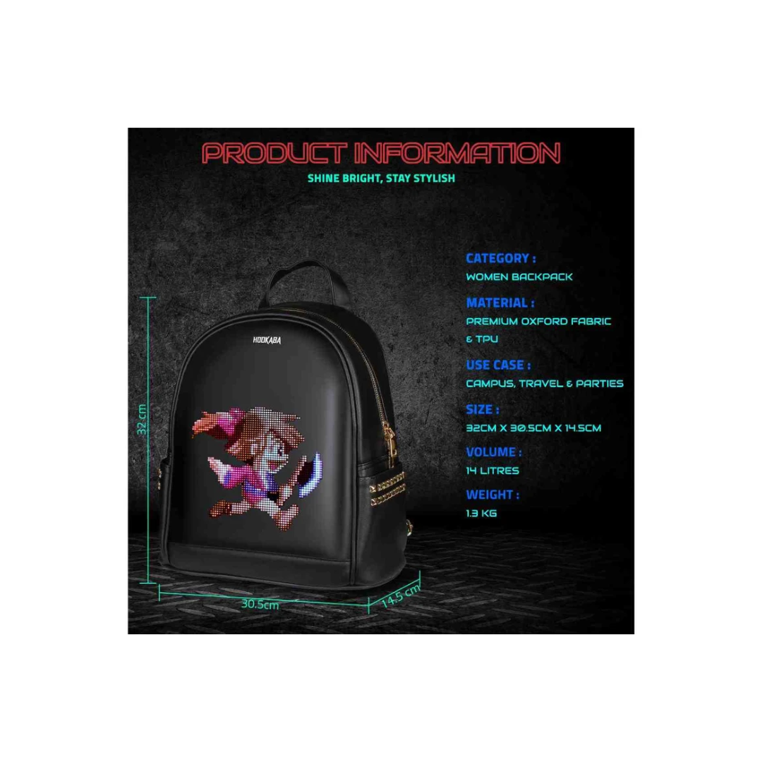 Hookaba Hookaba Dazz Roll Black LED 14 Ltr Sling Backpack
