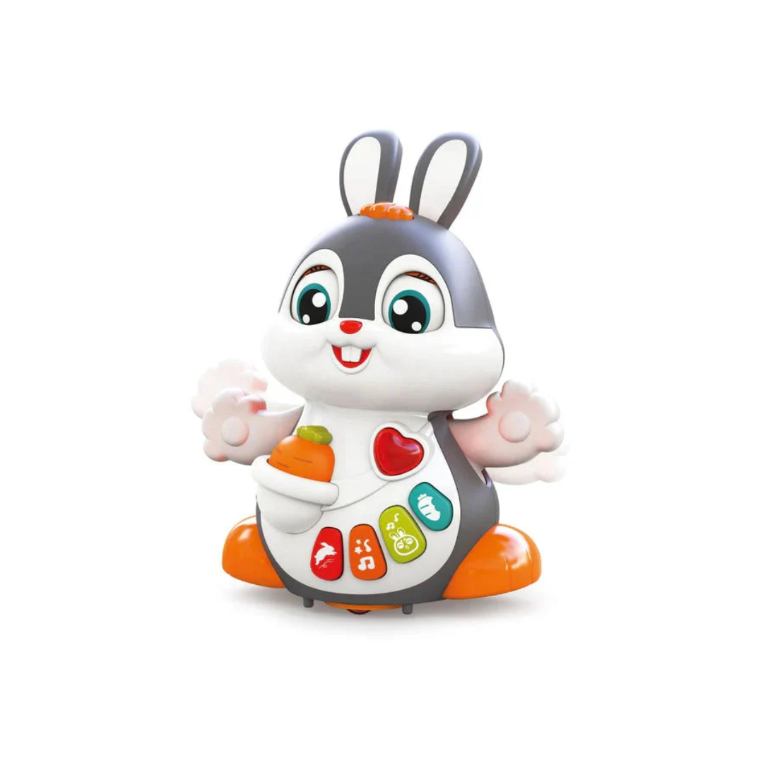 Hola Dancing Bunny Musical Interactive Crawling Toy Lights, Sounds & Learning Toy for Babies