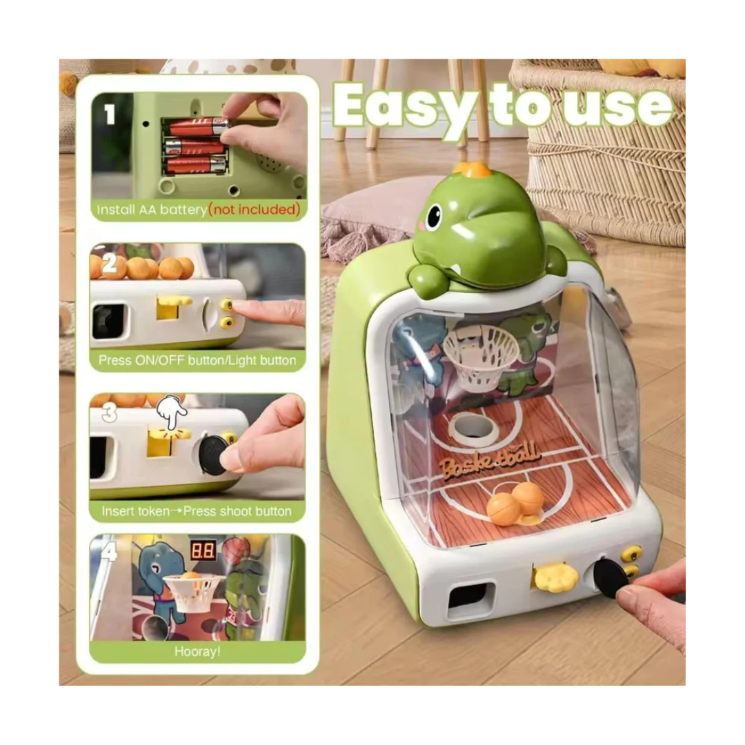 Mini Basketball Shooting Machine for Kids – Interactive Basketball Game with Balls & Coins 3+ Years