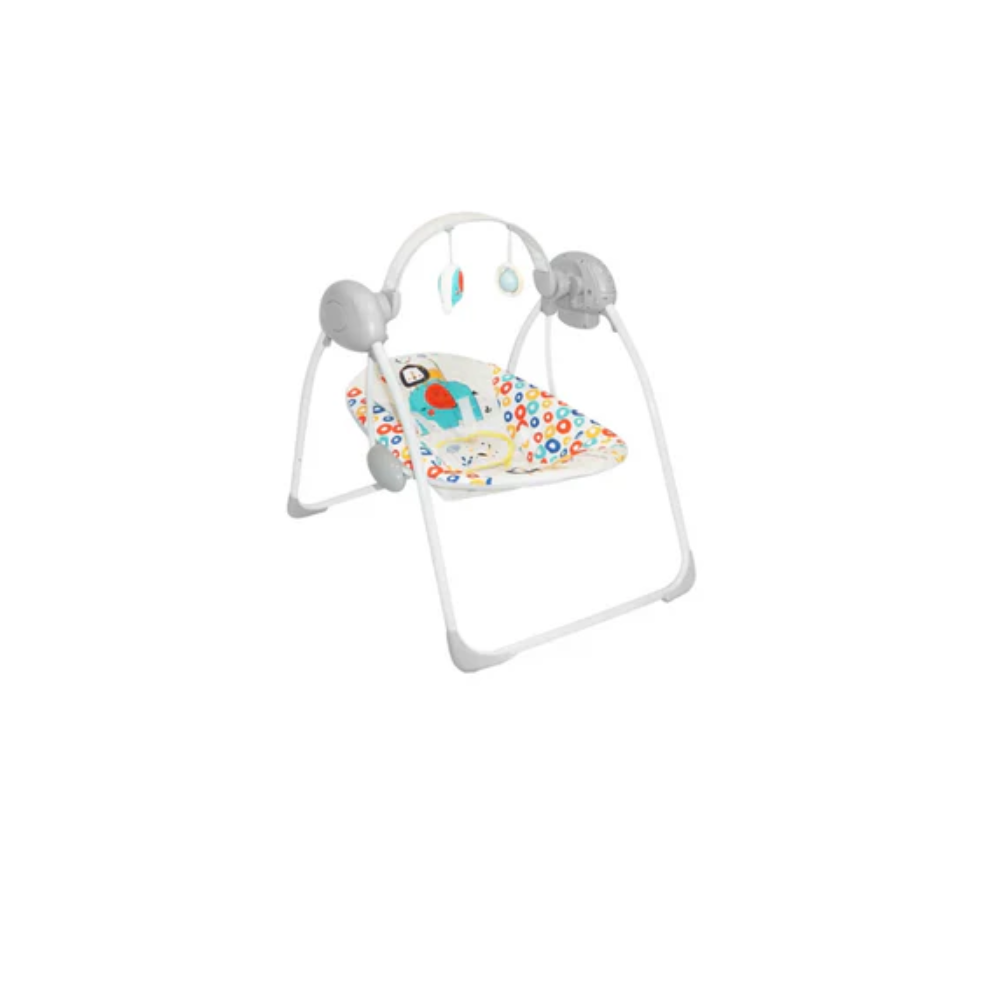 Ladida Baby Swing-6 Classic Melodies-5 Swing Speed Modes-5 Point Harness-Removable & Adjustable Toy Bar-3 Months Warranty-Upto 9 Kg-Safari