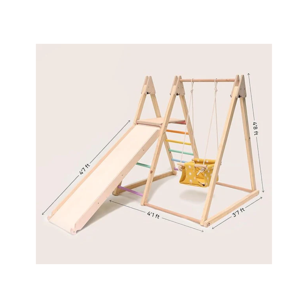 Curious Cub Wooden 4-in-1 Jungle Gym
