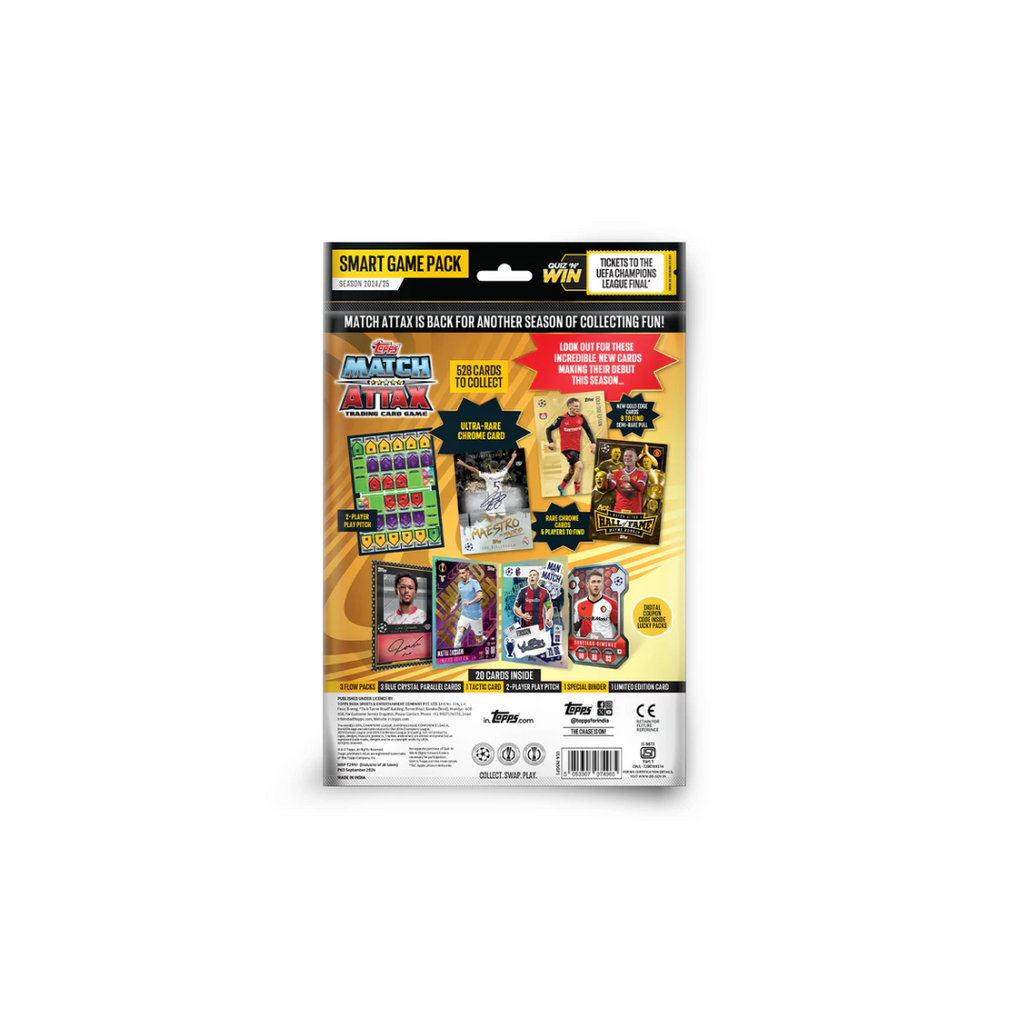 Topps UEFA Champions League Match Attax 24/25 Trading and Collectible Football Card Game (Pack of 10Pcs)