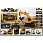 Lot Fang 6 Channel RC Excavator 2.4GHz Remote Control Construction Toy – 1:24 Scale
