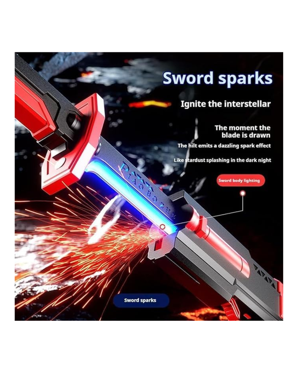 Rainbow Toys Sparkblade LED Sword with Smoke & Spark Effects with Sound Light Sabar