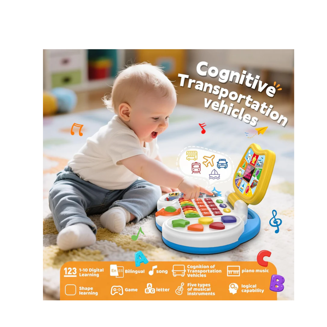 Five Star Interactive Toddler Laptop Educational Bilingual Kids Computer with LCD