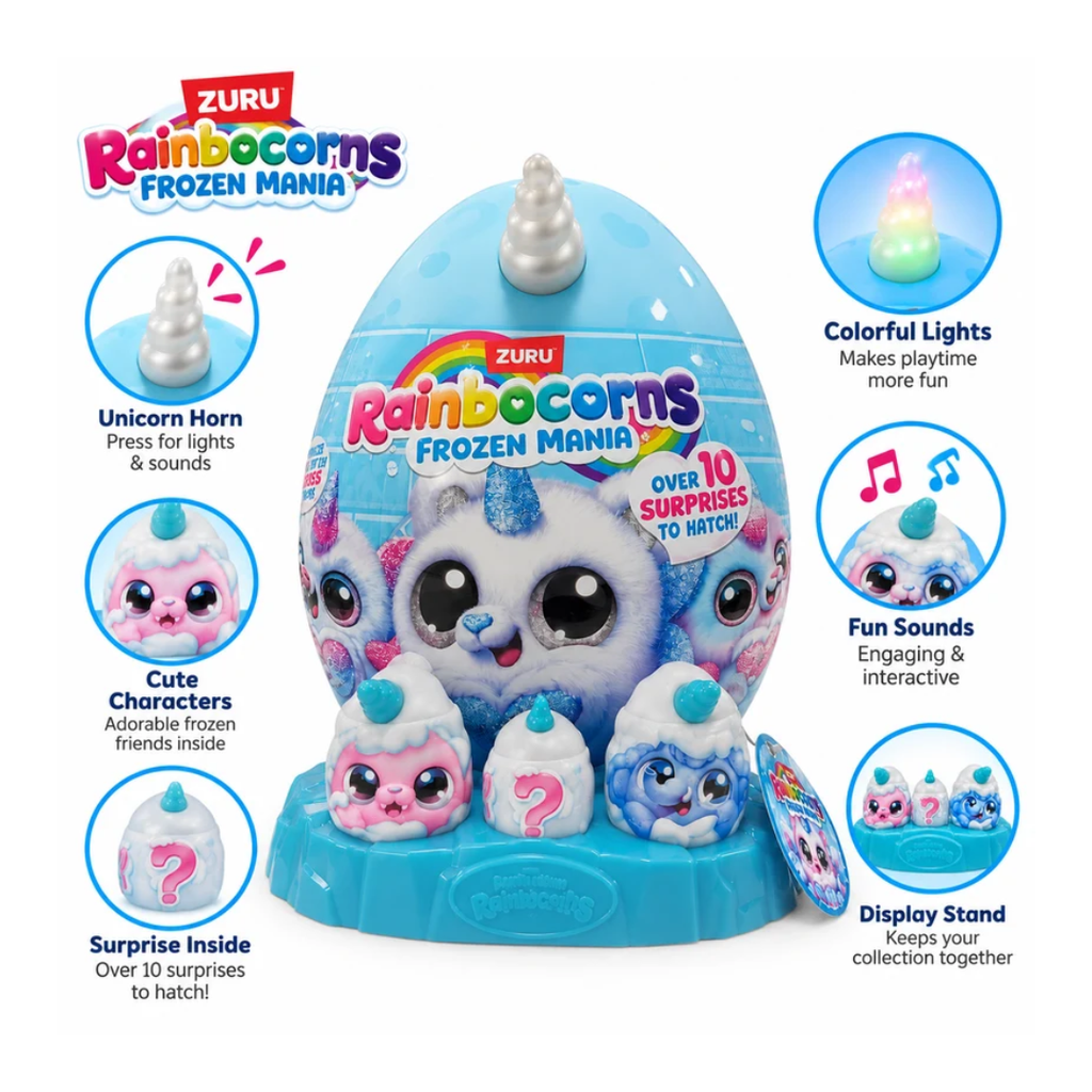 ZURU Rainbocorns Frozen Mania Surprise Egg – Over 10 Surprises to Hatch