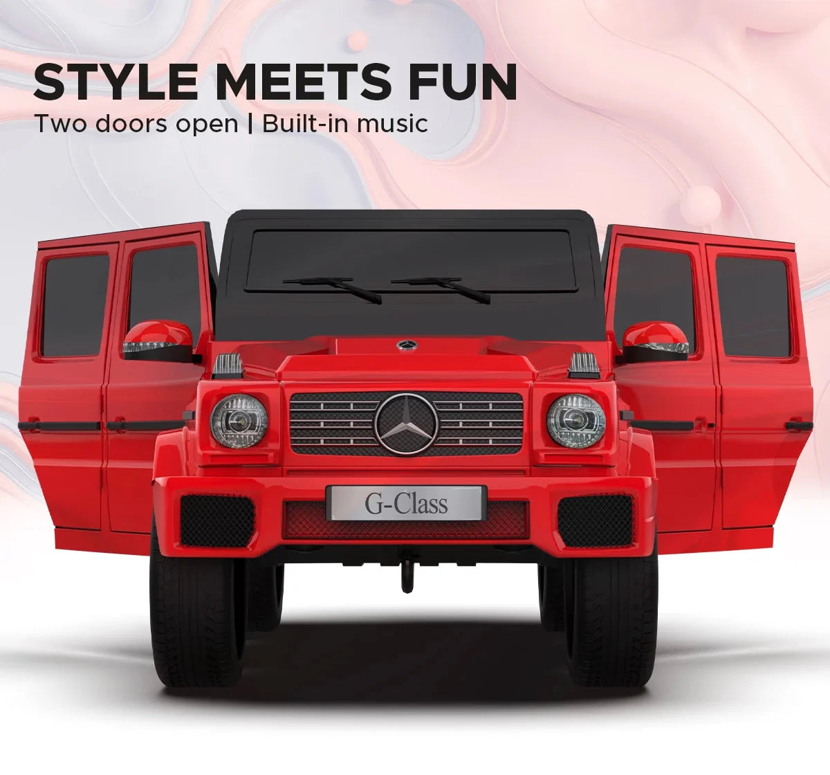 EMotorad Formula Fun Battery Oprated Mercedes Benz G-Wagon Ride-On Car, Red,