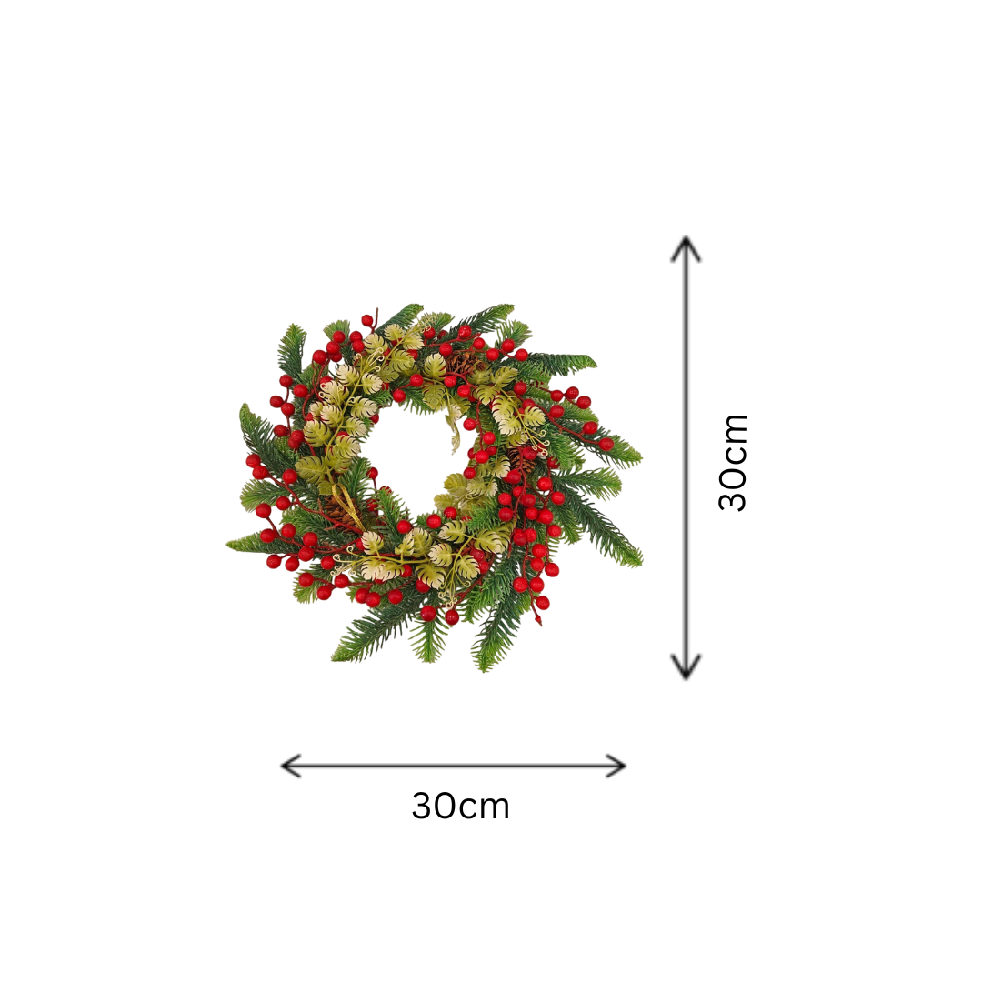 Christmas Premium Hanging Wreath 30x30cm