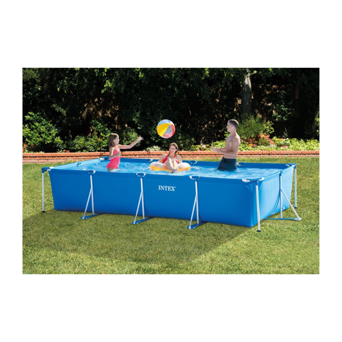 Intex 28273 4.5m x 2.2m x 84cm Rectangular Frame Outdoor Easy Assemble Backyard Above Ground Swimming Pool Regular