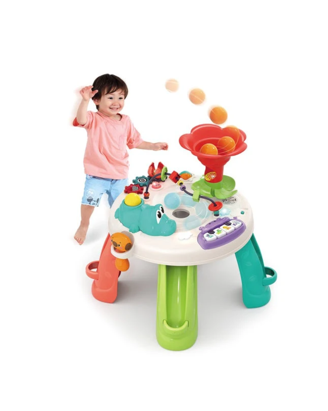Hola Learn & Discover Activity Table Interactive Baby Learning Table 9 Discovery Games 3 Ball Games  12–36 Months