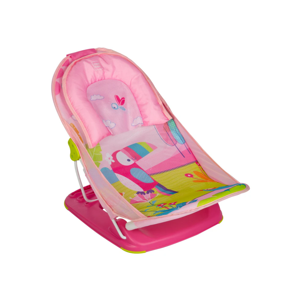 Mee Mee Newborn Baby Bather Adjustable Chair Washable Soft Mesh Seat - Pink