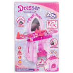 Kids Princess Dressing Table & Jewelry Set – 25 Pcs Fashion Vanity Set with Cool Lighting
