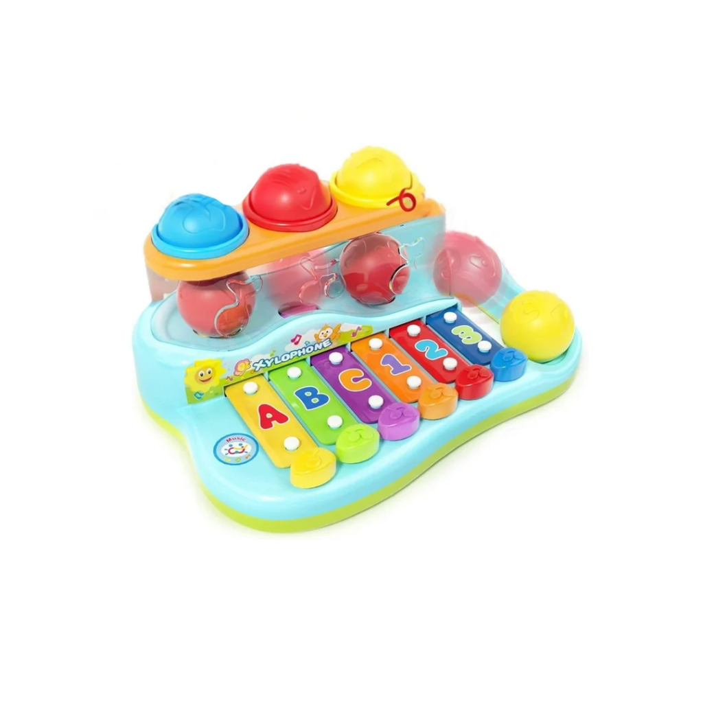 Hola 3-in-1 Pop & Play Music Center Rainbow Xylophone with Pounding Toy