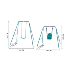 Plum 2 in 1 Metal Swing Set