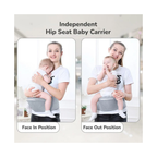 R For Rabbit Upsy Daisy Ergo 8-in-1 Hip Seat Baby Carrier Light Grey