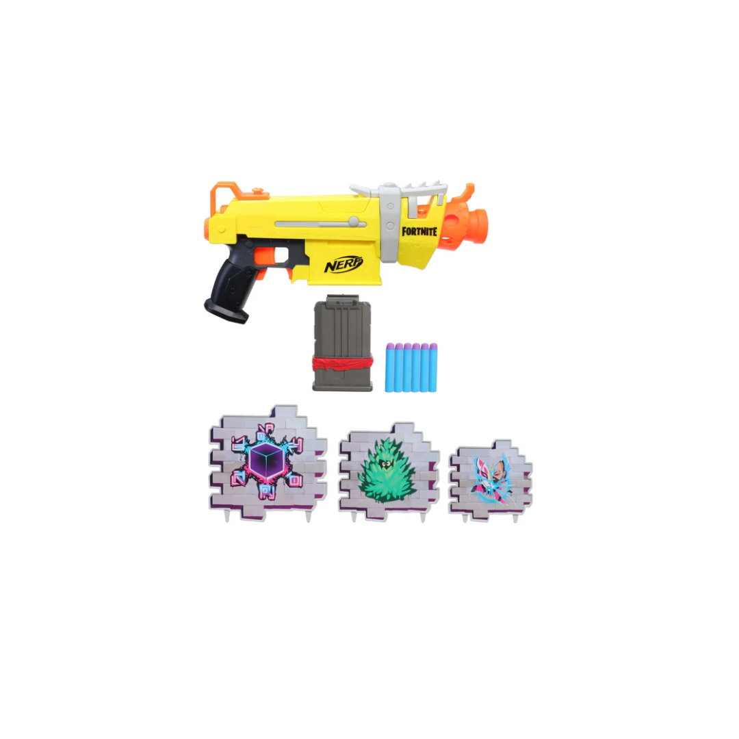 Hasbro Nerf Fortnite SMG-L Motorized Dart Blaster - Includes 3 Targets