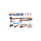 Fold Track Car Transporter Toy Truck with Race Track & 6 Die-Cast Cars