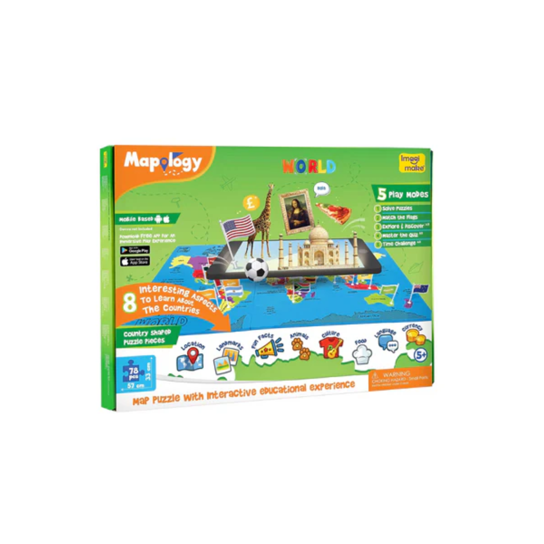 Imagimake Mapology World Augmented Reality Educational Puzzle