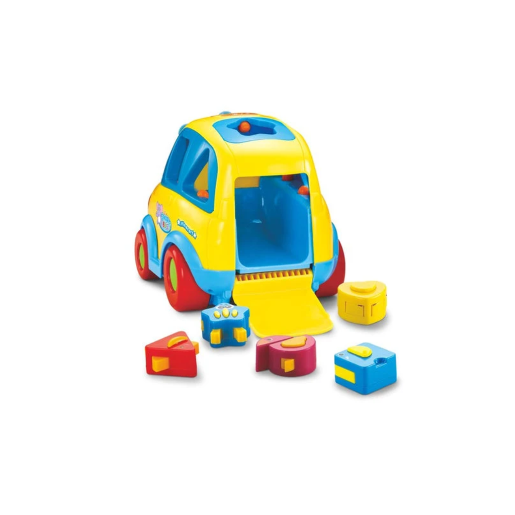 Hola Clever Coupe 2-in-1 Shape Sorter Activity Bus Musical Learning Toy 6 Shape Blocks 18–36 Months