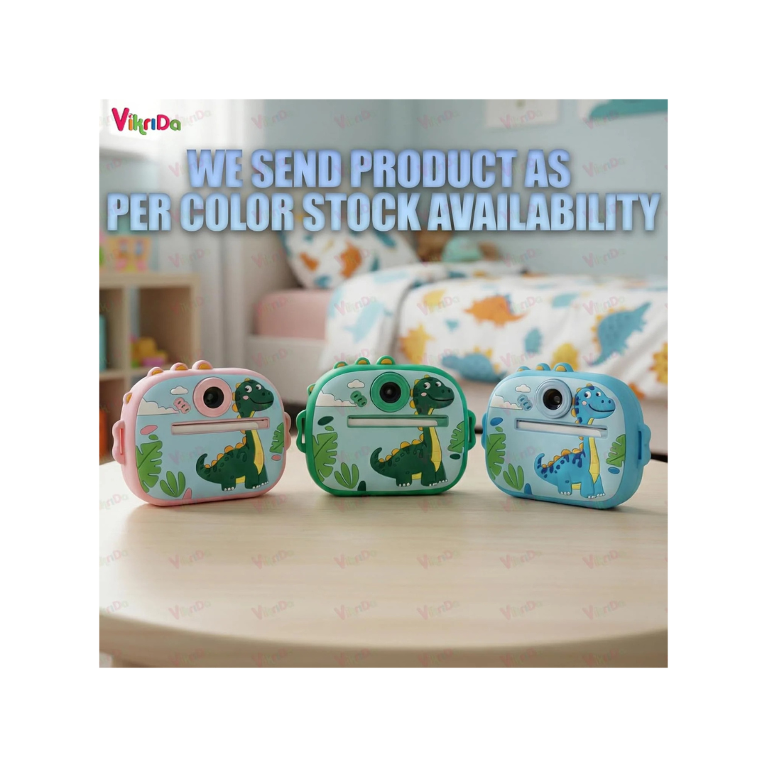 Rainbow Toys Instant Print Camera for Kids 1080P HD Digital Camera with Video Recording, Built-in Printer Assorted Color