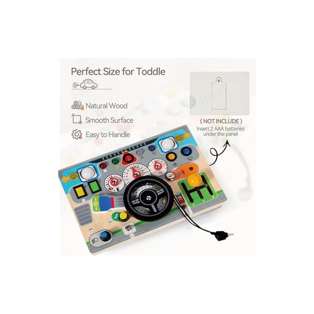 Rainbow Toys Simulated Car Cab Driving Busy Board for Kids