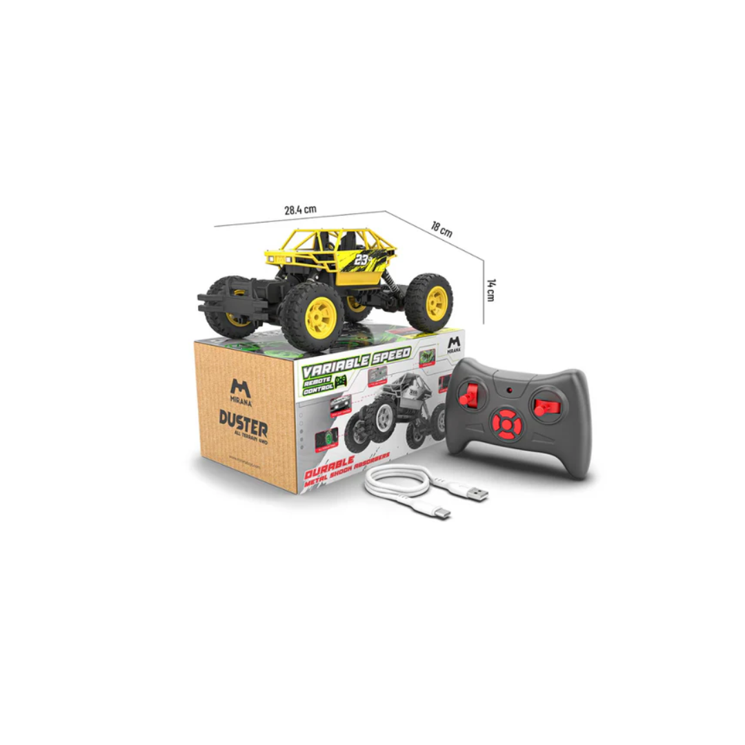 Mirana Duster 4WD 4x4 Remote Car Yellow