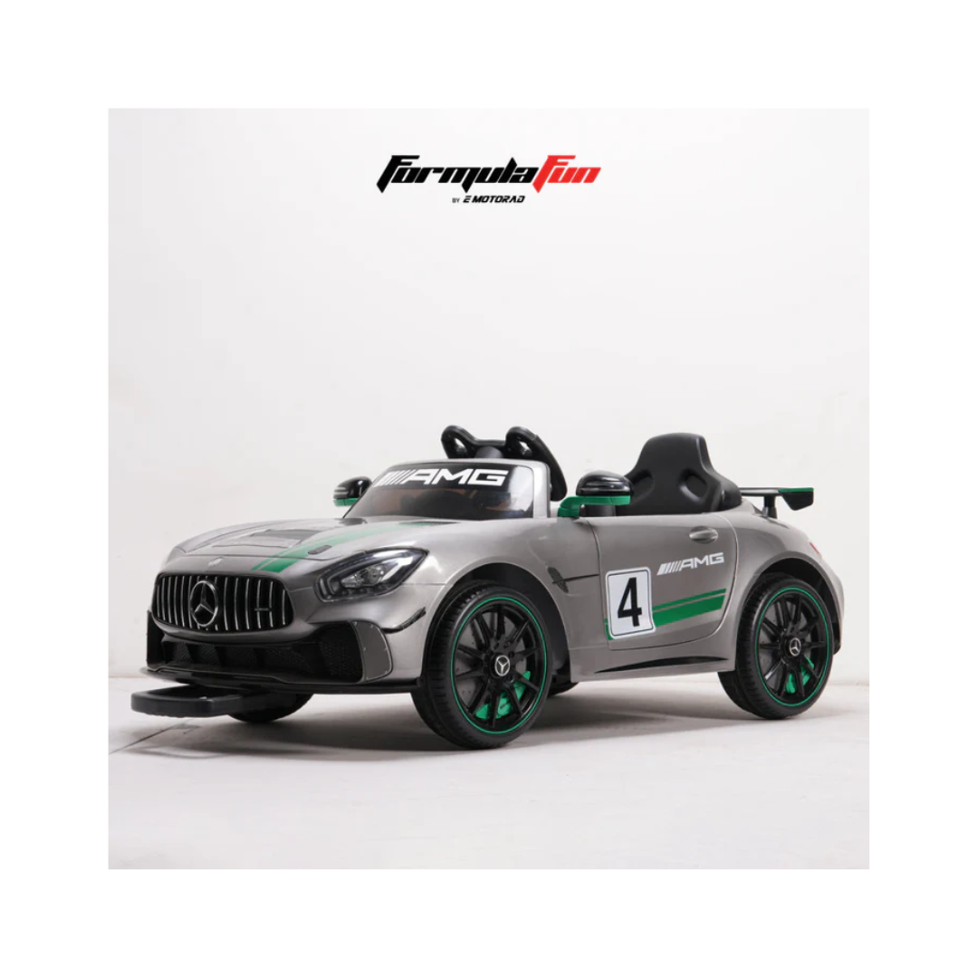 Emotorad Formula Fun Mercedes-Amg Gt4 Toy Ride-On Car (Silver)