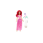 Mattel Disney Princess Ariel Fashion Doll in Signature Pink Dress and 9 Accessories Inspired by The Movie