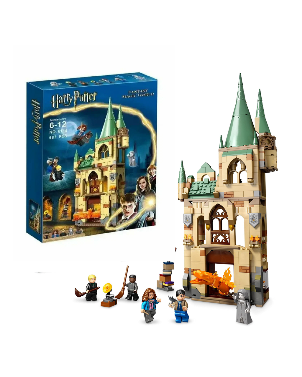 Harry Potter Fantasy Magic World Building Blocks Set 587 Pieces Hogwarts Castle Construction