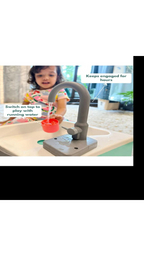 Curious Cub Wooden Running Water Sink-Multi Colour