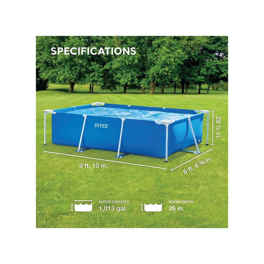 Intex 28272 Rectangular Frame Pool, Blue (9ft x6ft x2.5ft)