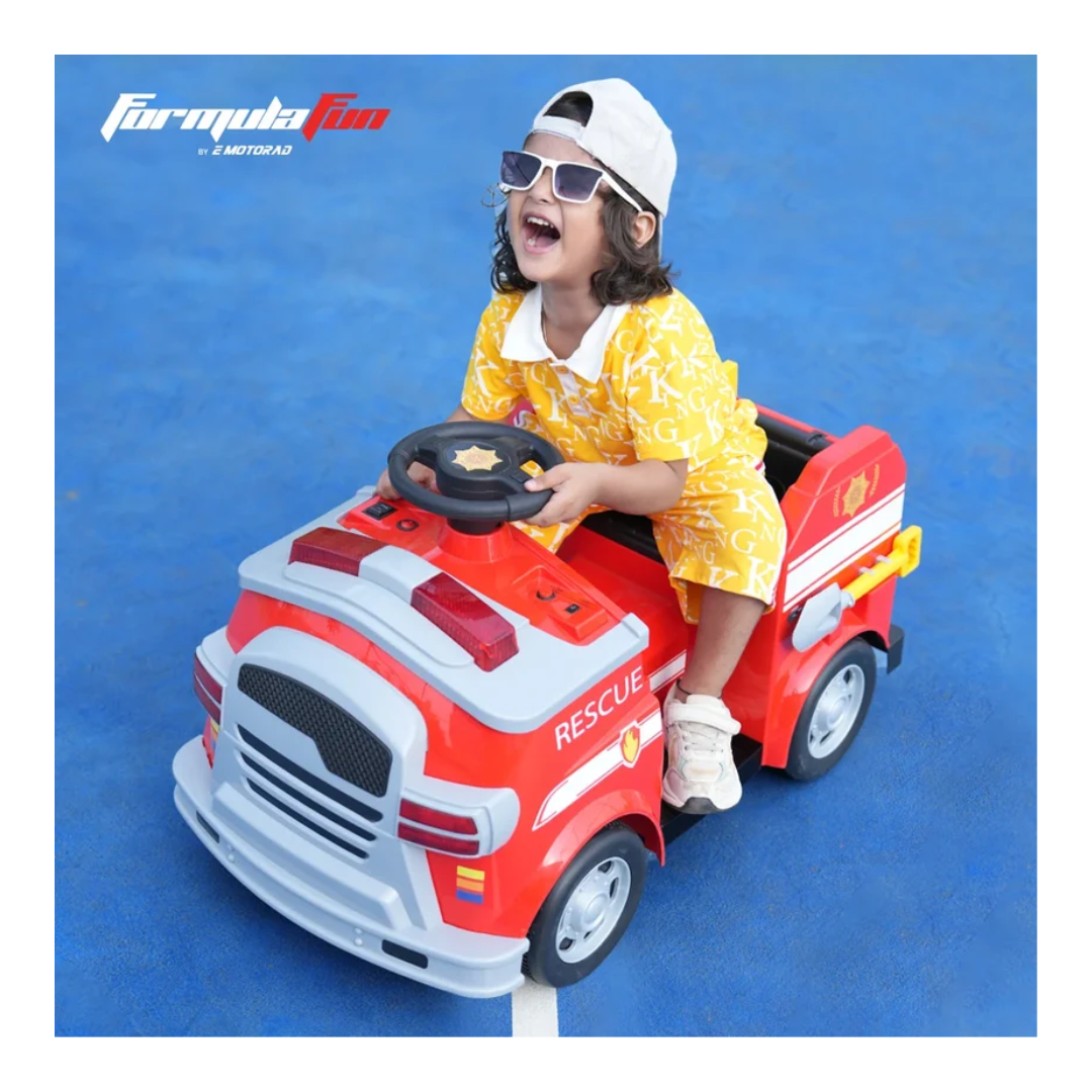 EMotorad Formula Fun Battery Oprated Fire Truck Red